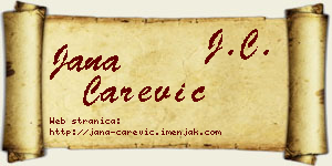 Jana Carević vizit kartica